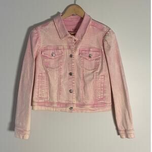 Candace‎ Cameron Bure Pink Denim short Jacket size 6
